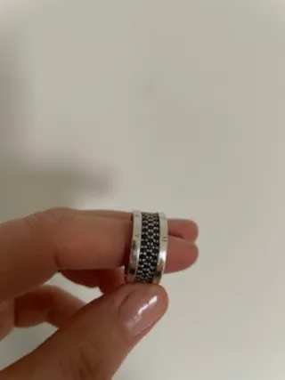 Anillo y pendientes Thomas Sabo plata y negro