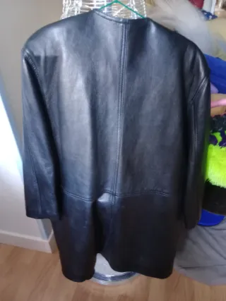 Abrigo Piel Napa Negro