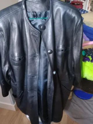 Abrigo Piel Napa Negro