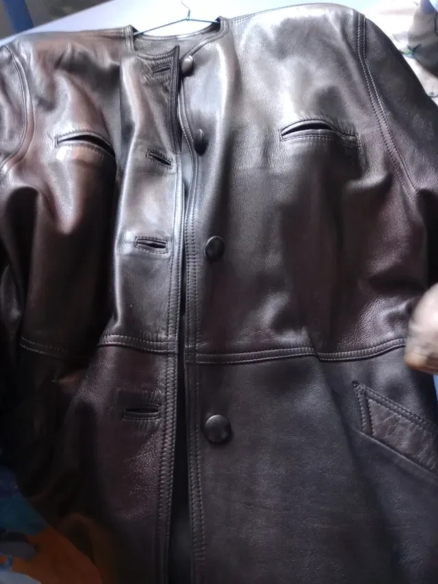 Abrigo Piel Napa Negro