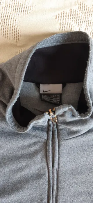 Sudadera Nike antigua gris cremallera 00s.