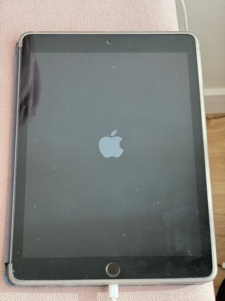 Apple iPad 2018 plateado con funda