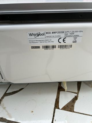 Microondas Whirlpool