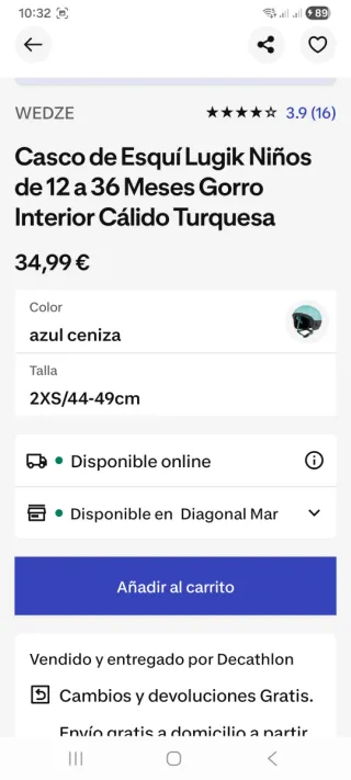 Casco Esquí / Bici Infantil Lugik 12-36 Meses