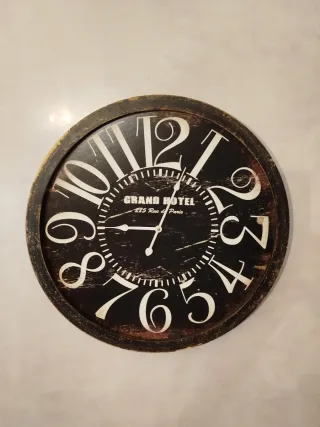 Reloj de Pared Grand Hotel Paris, Decoración