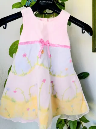 Vestito neonata con fiori