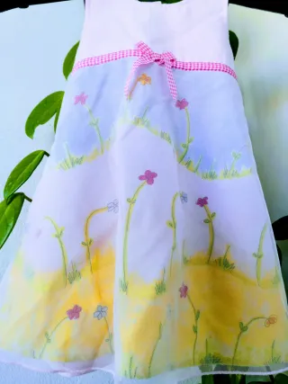 Vestito neonata con fiori