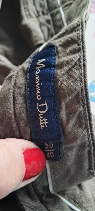 Pantalón Chino Massimo Dutti T.50 Verde