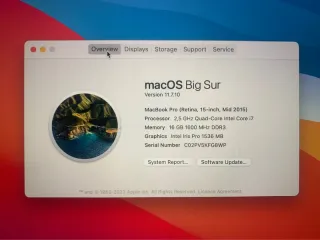 MacBook Pro Retina 15-inch Mid 2015