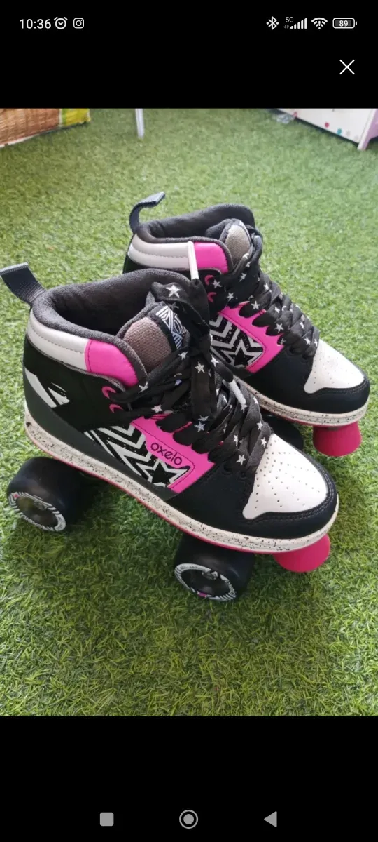 Patines Oxelo negros y rosas