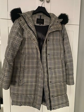 Abrigo Plumas Massimo Dutti Príncipe de Gales