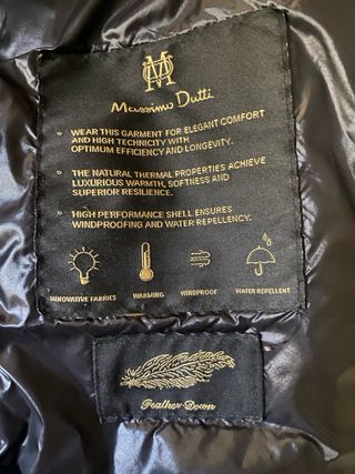 Abrigo Plumas Massimo Dutti Príncipe de Gales