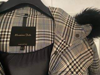 Abrigo Plumas Massimo Dutti Príncipe de Gales