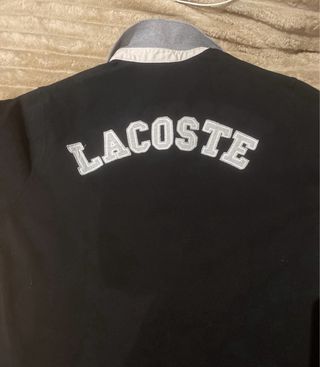 Polo Lacoste Negro Gris Talla L