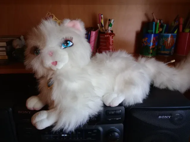Peluche Gata Interactiva Blanca