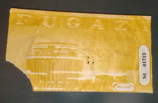 Entrada concierto FUGAZI coleccionista