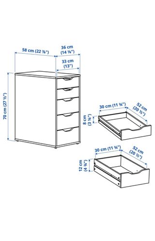 Escritorio blanco con cajonera