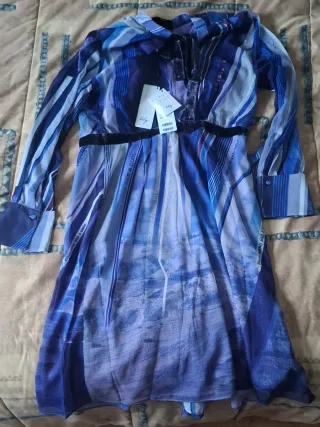 Vestido LILY estampado azul multicolor