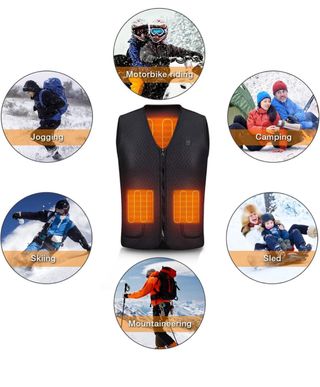 Chaleco negro calefactable