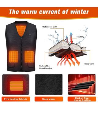 Chaleco negro calefactable
