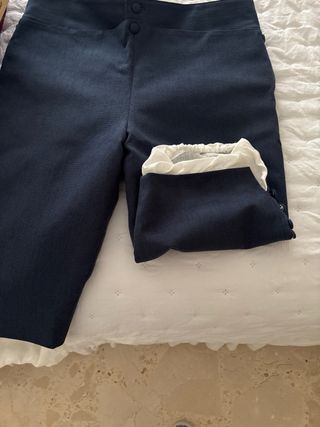 Pantalón fallero hecho a mano azul