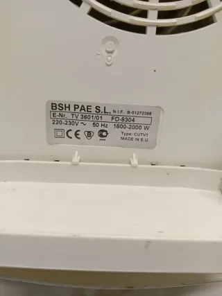 Calefactor Ufesa Aire Caliente