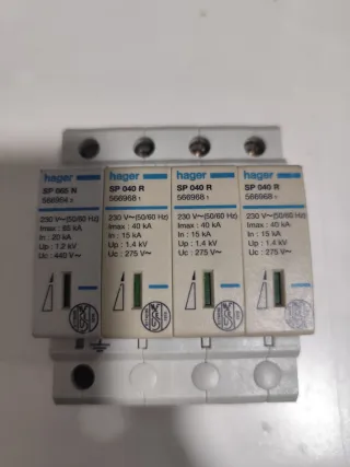 Protector sobretensión Hager SP 040 R (4 unidades)
