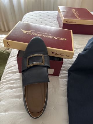 Zapatos Olga Fallero Azul Marino Talla 42