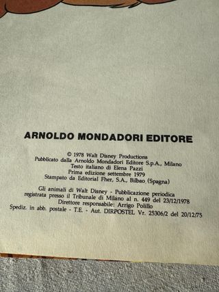Walt Disney 1979 libro Scoiattolo vintage