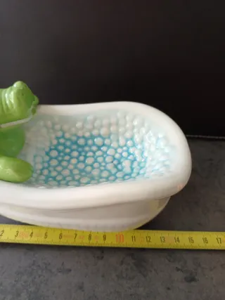 Portasapone ceramica coccodrillo vasca