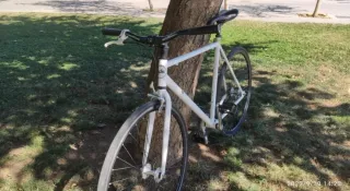 Gratis luces + candado! Bici Fixie Blanca
