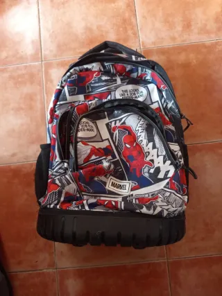Mochila Spiderman Trolley Ruedas
