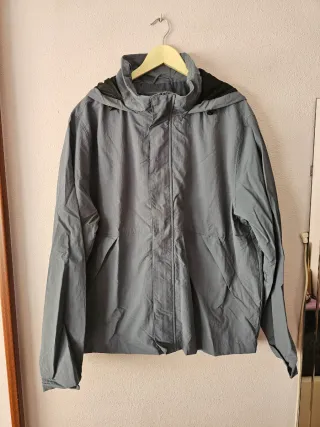 Cortavientos chubasquero gris/azul