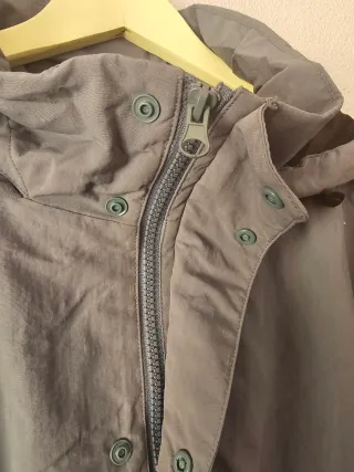 Cortavientos chubasquero gris/azul