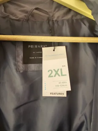 Cortavientos chubasquero gris/azul