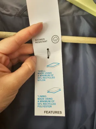 Cortavientos chubasquero gris/azul