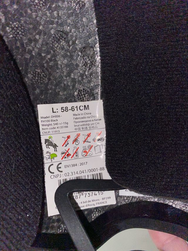 Casco Hípica Montar Negro