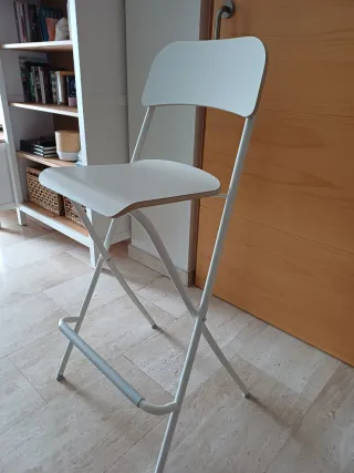 Taburete alto plegable IKEA FRANKLIN blanco