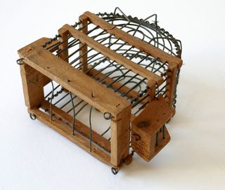 JAULA DE GRILLOS MUY ANTIGUA ARTESANAL PASTORIL