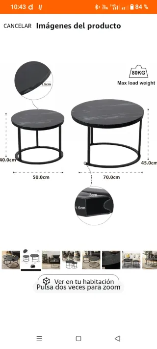 Tavoli ausiliari moderni a nido