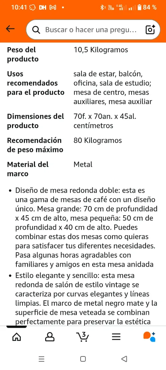 Tavoli ausiliari moderni a nido