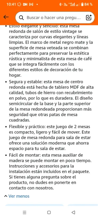 Tavoli ausiliari moderni a nido