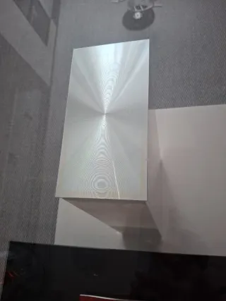 Mesa de centro cristal y metal