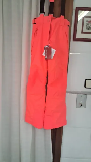 Pantalón de esquí naranja con tirantes