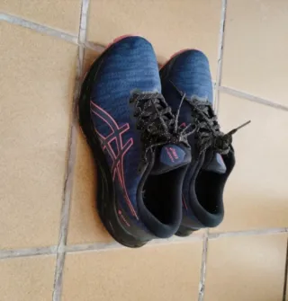 Zapatillas Asics mujer azul y rosa