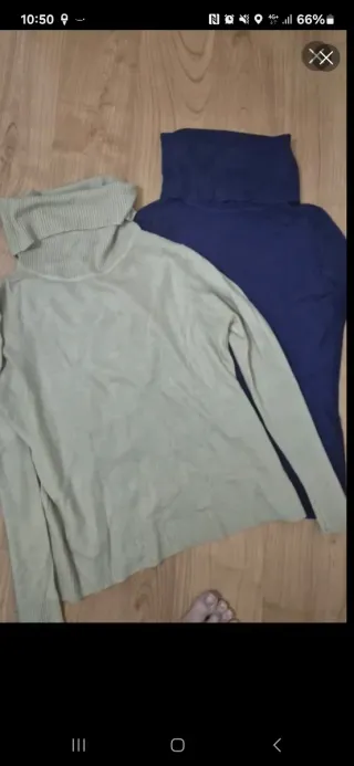 Lote 2 jerséis cuello alto mujer talla 44