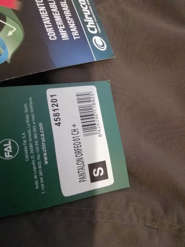 Pantalón Chiruca Orfeo Talla S Verde Oliva.