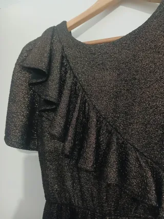 Mono Vestido Fiesta Negro Dorado