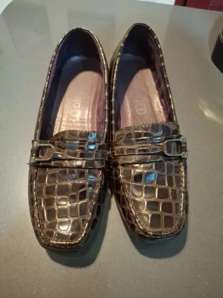 2 Pares Zapatos Mujer Negro y Marrón