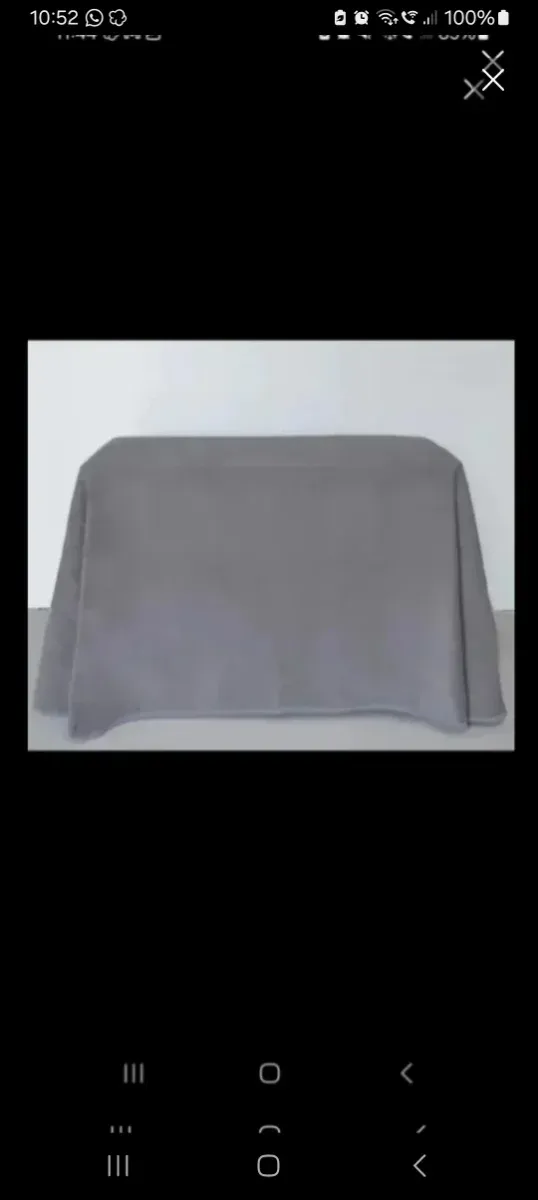 Gonna per lettino rettangolare 120x70 grigia